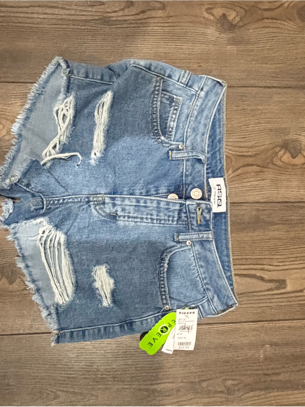 Tilly's Medium Blue Distressed Denim Cutoff Shorts